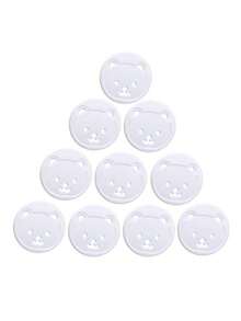 20pcs Thick Round Head Power Socket Covers, Teddy Bear Round Head Power Socket Covers, Anti-Electric Shock Power Strip Protectors - Multicolor - View 6