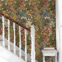 Floral Wallpaper Peel And Stick,Boho Wall Paper Removable Waterproof Green Petal Pattern Contact Paper For Bedroom, Bathroom, Home Wall - Multicolor - View 3