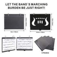 Stojak na nuty do instrumentów dętych blaszanych z 5 okienkami, 5 okienek o wysokiej przejrzystości, solidny, do przechowywania nut, przejrzysty i łatwy do odczytania, zaprojektowany specjalnie dla orkiestr marszowych, uchwyt na nuty, teczka do przechowywania nut, akcesoria do instrumentów dętych blaszanych, akcesoria do trąbek, lekki i trwały, antypoślizgowy, łatwy w montażu i demontażu, pasuje do większości stojaków na instrumenty, odpowiedni na parady, próby, występy, akcesoria do instrumentów, dekoracja instrumentów, dekoracja trąbek, artykuły do zajęć muzycznych, edukacja muzyczna, orkiestry marszowe, prezenty dla uczniów, prezenty muzyczne - Wielokolorowe - Zobacz 6
