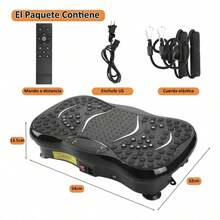 Plataforma Vibratoria 110v con Bandas Para Adelgazar | Hogar Ejercicio | Máquina Vibratoria | Eficaz Completa Fácil Uso - Multicolor - Ver 4