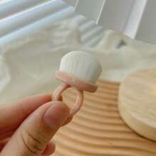 Ring Style Nail Art Pre-Treatment Back Edge Dust Brush Finger Ring Type Fine Soft Bristle Brush Nail Dust Sweeper Nail Art Tool 1 Piece - Cọ quét bụi màu hồng XY số 017 - Xem 10