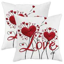 2pcs Floral Square Pillow Covers, Digital Printing, Plush Fabric, Machine Washable - White - View 6