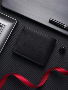 SHABILI Classic Short Men's Wallet, Retro Youth Ultra-Thin Wallet, Student New Multi-Function Card Holder, Men Leather Wallet - Black - View 9