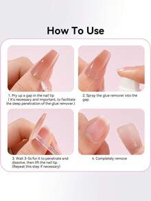 BORN PRETTY 20ml 指甲胶水卸除剂 凝胶指甲油 3秒快速卸除 可重复使用假指甲贴片 按压式指甲 轻松软化卸甲工具 - 20毫升 - 查看 7