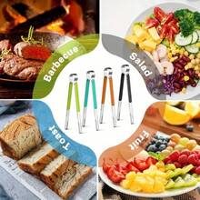 4 Pack Premium Stainless Steel Kitchen Tongs, Serving Tongs For Cooking, Metal Food Tongs With Non-Slip Grip, Heat Resistant Grill Tongs, Great For Taking Vegetable, Food, Meet, Cheese, Bread - 4pcs - View 8