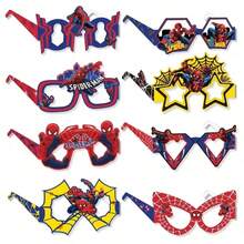 8pcs/Set Spider-Man Themed Birthday Party Photo Props Paper Glasses, Superhero Themed Birthday Decorations, Birthday & Holiday Gifts - Multicolor - View 4