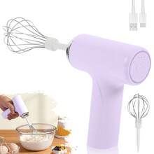 Wireless Electric Hand Mixer, Small Handheld Milk Frother, Egg Beater, Baking Mixer, Whisk, Ideal For Halloween & Christmas Gifts - Multicolor - View 2