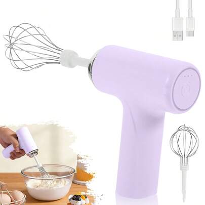 Wireless Electric Hand Mixer, Small Handheld Milk Frother, Egg Beater, Baking Mixer, Whisk, Ideal For Halloween & Christmas Gifts