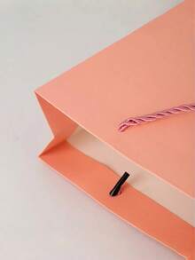 1个/6个/12个装简约礼品袋，新款礼品包装袋，礼品手提袋，适用于圣诞派对、婚礼、生日、庆典、聚会等场合。 - 黑色 - 查看 2