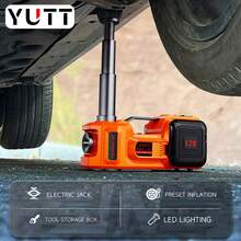 5吨电动千斤顶，45厘米，12伏汽车电动升降设备，适用于SUV、轿车、皮卡轮胎更换和车库维修 - 橘色 - 查看 9