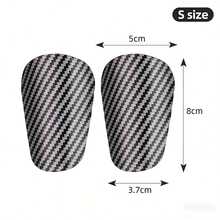 Espinilleras con patrón de fibra de carbono para fútbol, mangas protectoras para piernas de deporte de fútbol, almohadillas protectoras de impacto resistentes profesionales - Negro - Ver 14