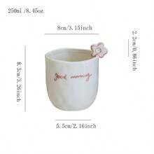 陶瓷杯 咖啡杯 水杯 马克杯 茶杯 无盖 适用于茶饮 会议室 办公室 个人 专用 日式风格 - 彩色 - 查看 10