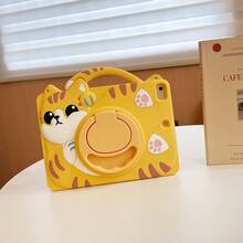 1件装猫咪图案防震全边硅胶软壳，带360度旋转支架，适用于iPad 7/8/9、iPad Air 5/4/3（第九代，10.2英寸）、iPad Pro 11、iPad Mini 5等平板电脑。 - 彩色 - 查看 10