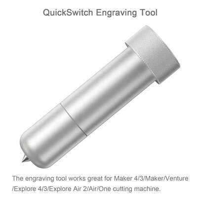 1pc Tungsten Steel Engraving Pen Tip + Quick Release Outer Shell Compatible With Maker 4/3/Maker/Venture/Explore 4/3/Air 2/Air Cutting Machines, Suitable For Engraving Patterns On Soft Metals, Acrylic, Leather And Other Materials
