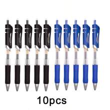 10 chiếc bút bi đầu nhọn có thể thu vào, 0.5mm, màu đen/xanh dương/đỏ - màu đen - Xem 9