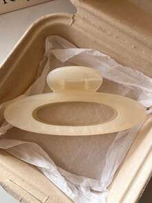 2pcs/1pc Women White & Green Lightweight Plastic Hair Clips, Fashion Versatile High-End Elegant Simple Solid Color Hair Claws, Suitable For Daily Outing, Casual, Party, Commute, Beach, Vacation, Ponytail, Bun, Face Washing, Makeup, Outfit Accessory Women Claw Clips Elegant Hair Accessories - Multicolor - View 6