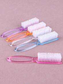4pcs Nail Cleaning Brushes, Long Handle, Multi-Function - Multicolor - View 1