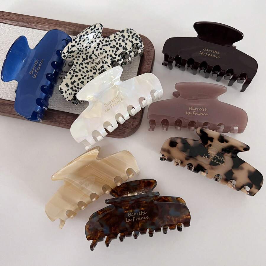 女士醋酸纤维加厚豹纹发夹，优雅春日气息发饰发爪
