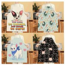 1pc Cute Animal Pattern Apron, Creative Funny Fashion Printed Apron, Easy To Clean Kitchen Cooking Apron, Innovative Home Apron - Multicolor - View 12