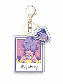 K-POP "Witch Hunter" Anime Acrylic Keychain Set Includes 1 Mini Tag, Cute Cartoon Character Plush Backpack Charm, K-Pop Style Fan Merchandise, And 1 Collectible Heart-Shaped Hand Gesture Accessory. It Is The Perfect Surprise Gift For Birthdays, Valentine's Day, Easter, Christmas, And Graduation Seasons. - Multicolor - View 6