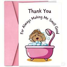 1pc Dog Grooming Thank You Card With Envelope, Pet Groomer Appreciation Greeting Card, Cute Dog Bath Illustration, Holiday Gratitude Notecard For Dog Salon, Major Material: Paper - Multicolor - View 4