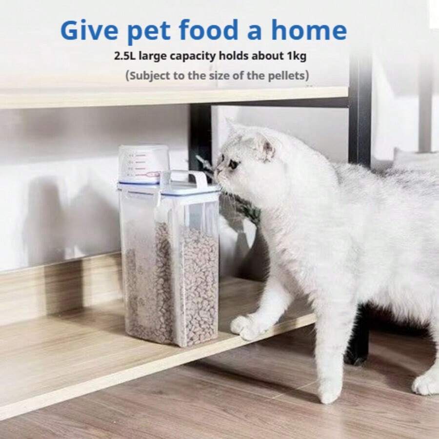 Hũ kín kiểu Nhật, cốc đong bằng nhựa, hộp đựng gạo, chống ẩm, chống côn trùng, hộp đựng ngũ cốc nhà bếp, hộp đựng thức ăn cho thú cưng.