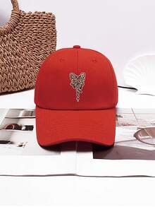 1顶女士时尚豹纹蝴蝶结装饰可调节棒球帽，休闲简约风格，适合日常和户外佩戴，经典复古柔软吸汗带，轻便防晒，是送给家人和朋友的完美礼物。 - 彩色 - 查看 22