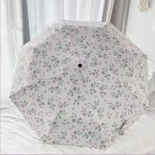 小巧精致的碎花伞，可折叠两用遮阳伞兼雨伞，春夏精选，伴娘礼物，房间装饰，卧室装饰，海滩，旅行，男女皆宜，度假必备，可爱小物 - 彩色 - 查看 9