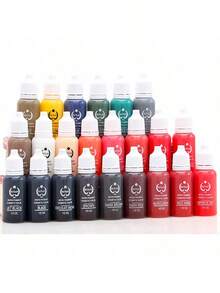 6pcs 100% Plant-Based Tattoo Pigments, Suitable For Eyebrows, Lips And Eyeliner Application - Multicolor - View 14