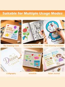 24-96 Colors Glitter Pens And Acrylic Paint Markers Set, Multifunctional Dual-Tip Art Supplies For Bullet Journaling, DIY Crafts, Highlighting And Art Projects At Home And School, Great Birthday Gift For Teens, Students And Artists - Multicolor - View 5