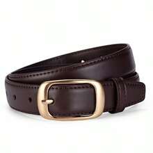 女士金色合金扣简约纯色腰带套装，灵活可调节时尚百搭装饰腰带，耐用PU皮革材质宽腰带 - 适合春、夏、秋、冬四季穿着，休闲、办公、日常通勤皆宜，完美搭配牛仔裤、休闲裤、连衣裙，是情人节、生日、周年纪念日的理想礼物。 - 彩色 - 查看 26