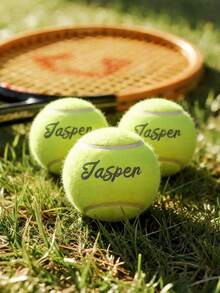 1/3/6pcs Custom Tennis Ball, Personalized Text Tennis Ball, Customized With Your Name, Multiple Colors Available, For Beginner Training And Match, Massage Pet Ball, Chew Toy, Custom Logo Tennis Accessory, Stress Relief Pet Supplies - Multicolor - View 12