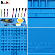 Kaisi Heat Insulation Silicone Repair Mat With Scale Ruler And Screw Position For Soldering Iron, Phone And Computer Repair Size:17.7 X 11.8 Inches - S-180 - 查看 4
