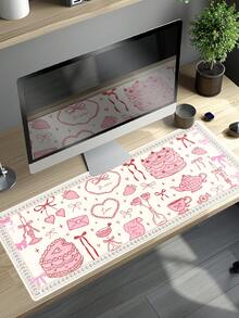 Tấm lót chuột Pink Bow Queen, kiểu dáng dễ thương và tinh nghịch, thảm lót bàn máy tính phong cách sinh viên, phù hợp với máy tính xách tay, đế cao su chống trượt, phụ kiện trang trí văn phòng. - Nhiều màu - Xem 7