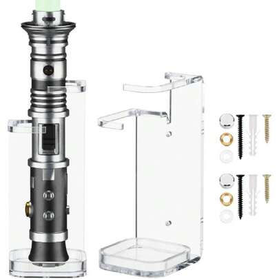 1 Pc Saber Wall Mount Stand Vertical  Saber Display Rack Acrylic Saber Holder Wall Saber Displatand Compatible With Savi's Saber (Transparent Clear - 6.6 Cm Dia. Thick Helt),40282927