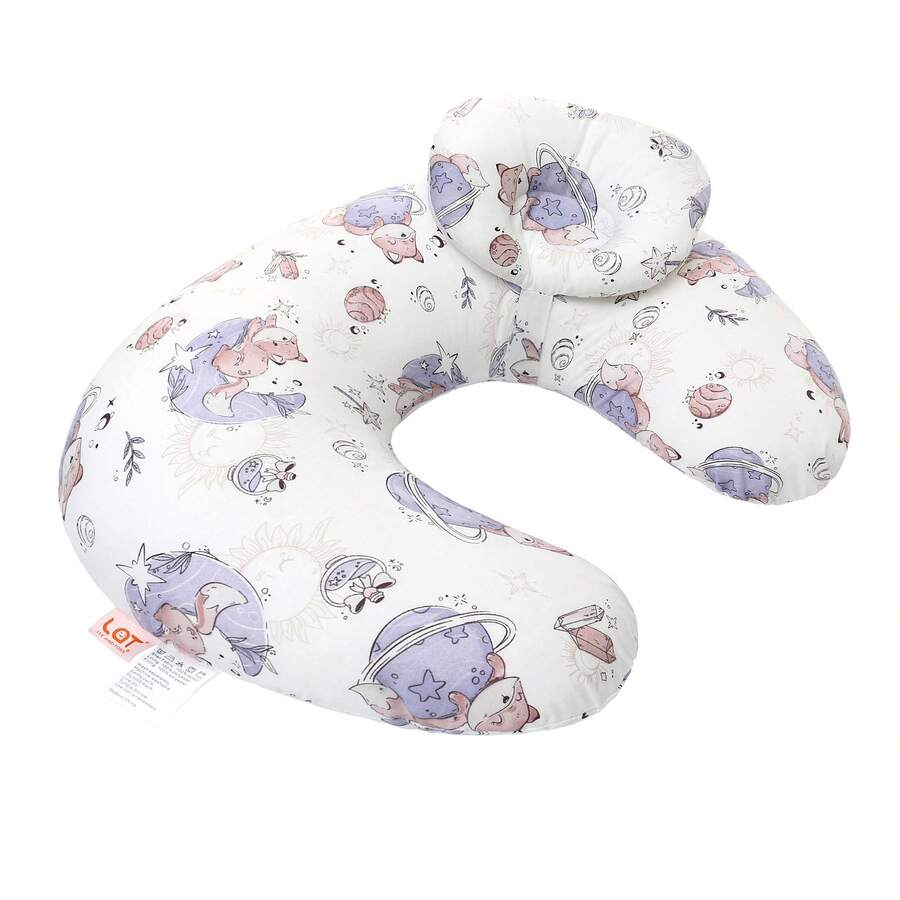U-Shaped Nursing Pillow, Baby Sitting Support Pillow, Maternity Pillow, Fox Planet