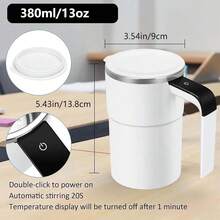 Automatic Magnetic Stirring Coffee Mug New Self Stirring Mug Electric Protein Shaker Bottle Stainless Steel Mixing Cup - Baby Pink - View 3