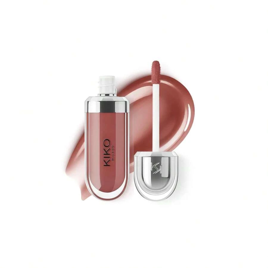 KIKO MILANO - Brillo de labios hidratante y suave 3D, que crea un efecto de maquillaje tridimensional. Maquillaje profesional, desde tonos nude transparentes hasta tonos marrones intensos, lo tiene todo: texturas brillantes y mate. - 21 Rosa Marrón - Ver 1