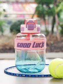 1个34盎司/1100毫升新款渐变色吸管杯，手榴弹造型水瓶，带提手，经久耐用，便于携带，适合户外运动、跑步、健身、游泳、露营，也适合各种节日场合，可作为礼物赠送。 - 彩色 - 查看 16