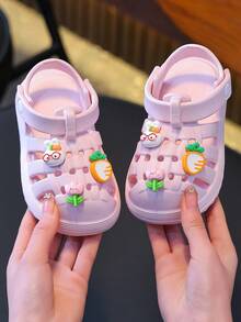Sandalias deslizantes de dibujos animados lindos de moda para niños, pantuflas de verano para niños/niñas - Rosa - Ver 4