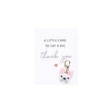 Thank You Card Cute Cartoon Pet Keychain Alloy Dog Bag Pendant Holiday Small Postcard Employee Appreciation Encouragement Blessing Close Friends - 白色法鬥 - 查看 21