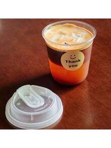 20Pack 16 Oz Iced Coffee Cups With Lids,Clear Plastic Cups With Strawless Sip Lids,Round Bottom To Go Cup For Iced Coffee Juice Smoothie Cold Beverage - 白色 - 查看 9