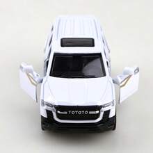 1件（袋装）1/36比例单色男孩玩具车，锌合金LC300模型玩具车的一部分，越野合金玩具车，仿合金压铸玩具车，仿越野LC300模型车，回力功能，两侧车门均可打开，儿童玩具，适合3岁及以上男孩，独立气泡包装合金玩具车，节日礼物，玩具收藏，生日礼物，精致玩具车。LC300-白色 - 白色 - 查看 4