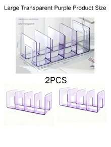 4pcs Transparent Wardrobe Storage Bags, Detachable Closet Organizer Shelves For Bedroom, Bathroom, Office, Space-Saving Storage Racks, Car Storage Drawers, Suitable For Clothes, Socks, Underwear, Desk File And Bookshelf, Great For Back To School - Clear - View 26