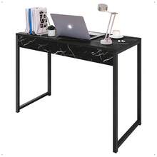 Industrial Style Office Study Work Desk Table With Iron Legs Plus - Negro - Ver 5