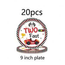 Bộ đồ ăn chủ đề xe đua hoạt hình 80 món, đĩa tiệc 7/9 inch, khăn ăn, cốc, quà tặng tiệc sinh nhật, đồ trang trí, phù hợp làm đồ dùng tiệc sinh nhật, đĩa tráng miệng, cốc đựng đồ uống - Nhiều màu - Xem 13