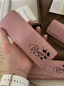 1pc Customized Name PU Leather Eyeglass Case, Personalized Fashion Glasses Box, Hard Shell Eyewear Case, Customizable Glasses Case, 16.3x6.5cm, 5 Colors: Pink/Black/Purple/Blue/Beige, 6 Styles, Men's Hard Eyeglass Case, Cute Glasses Box, Women Eyewear Case - Multicolor - View 5