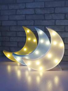 Luces con forma de luna y estrellas con batería LED, iluminación ambiente blanca cálida para el hogar, fiestas, decoración de Ramadán, adecuada para dormitorio, fiesta, boda, decoración festiva - Multicolor - Ver 3
