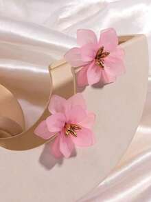 Flower Stud Earrings Valentines - 粉色 - 查看 6