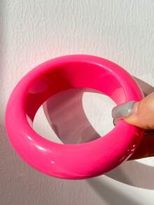 1pc Fashionable Bright Color Women Personalized Bracelet, Suitable For Daily Wear, Round And Square Shapes, Great Gift - Multicolor C - View 13